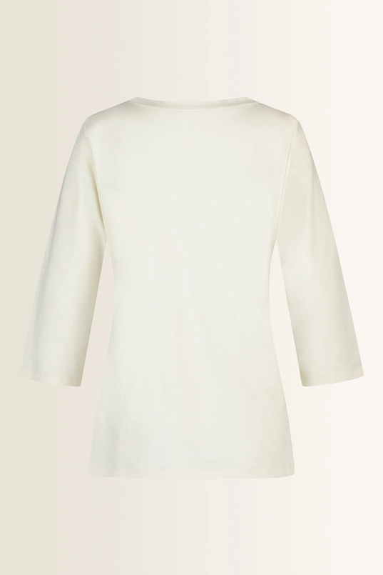 Jersey top met plooidetail en split