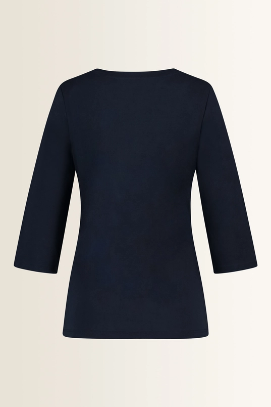 Jersey top met plooidetail en split