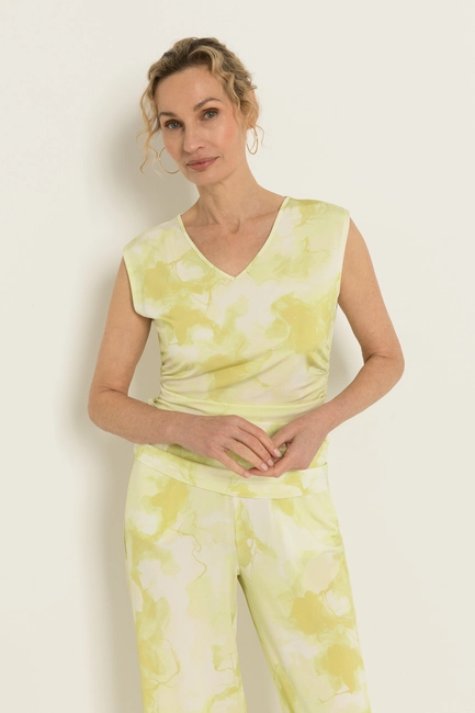 Jersey top met printdessin