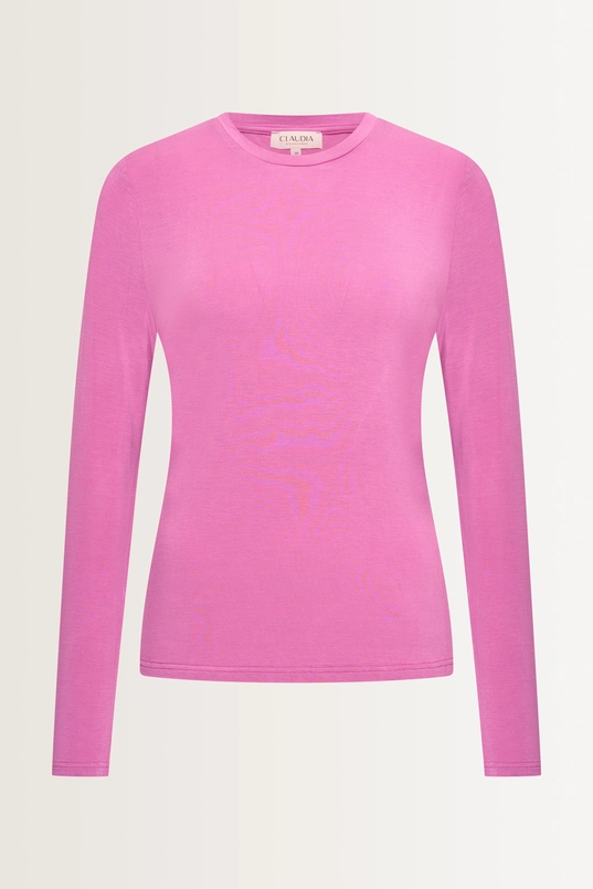 Jersey top met ronde hals