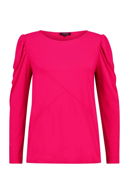 Jersey top met siernaden