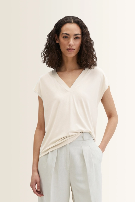 Jersey top met V-hals Marc O'Polo