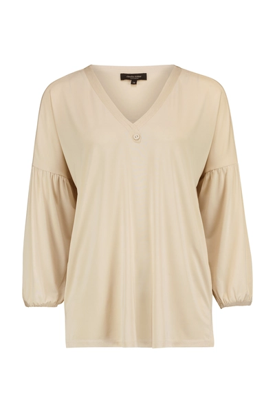 Jersey top met V-hals