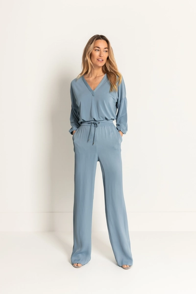 Jersey top met V-hals