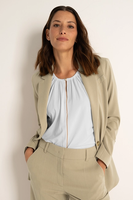 Jersey top met verticale streep