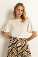 Jersey top met vlindermouwen