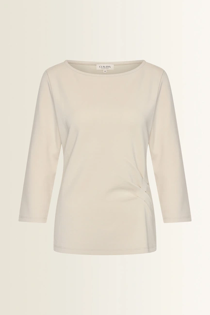 Jersey top met zijdrapering