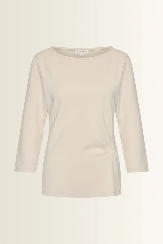 Jersey top met zijdrapering