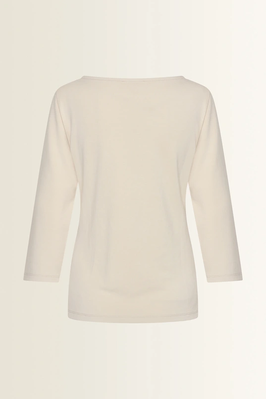 Jersey top met zijdrapering