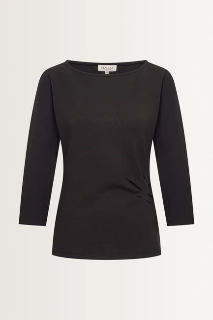 Jersey top plooidetail