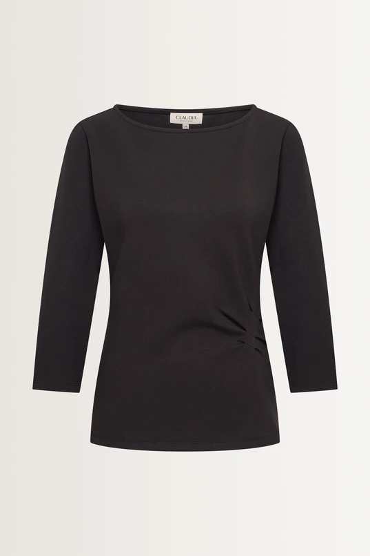 Jersey top plooidetail