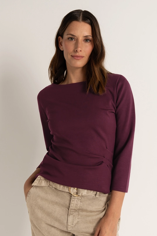 Jersey top plooidetail