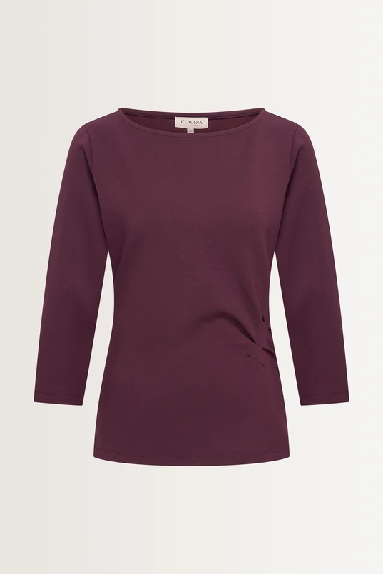 Jersey top plooidetail