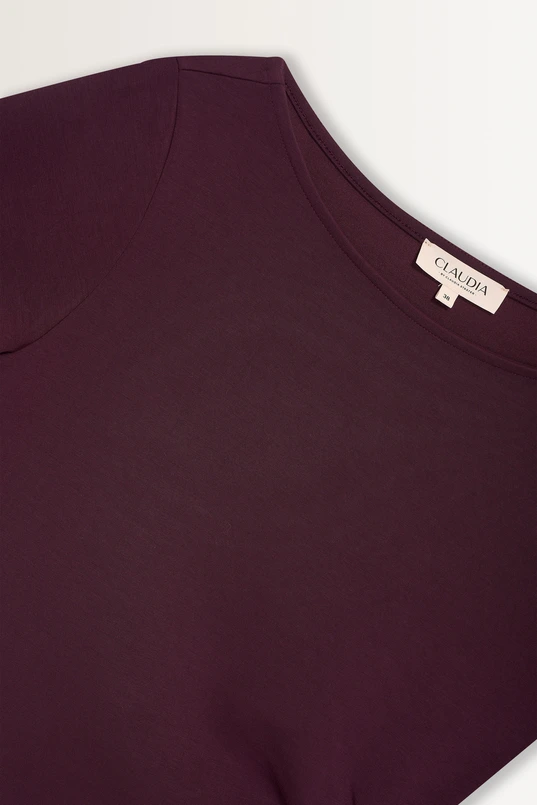 Jersey top plooidetail
