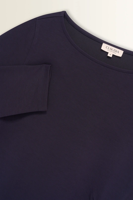 Jersey top plooidetail