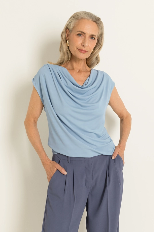 Jersey top vi el drapey neckline