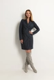Jurk lurex krijtstreep
