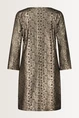 Jurk met metallic bladmotief