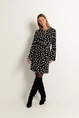Jurk met polkadot print