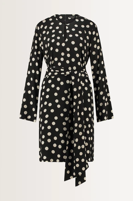 Jurk met polkadot print