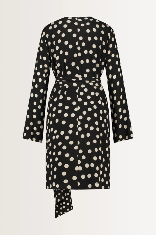 Jurk met polkadot print