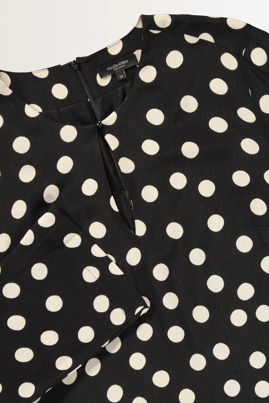Jurk met polkadot print