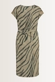 Jurk met zebraprint en strikceintuur