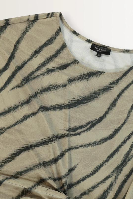 Jurk met zebraprint en strikceintuur