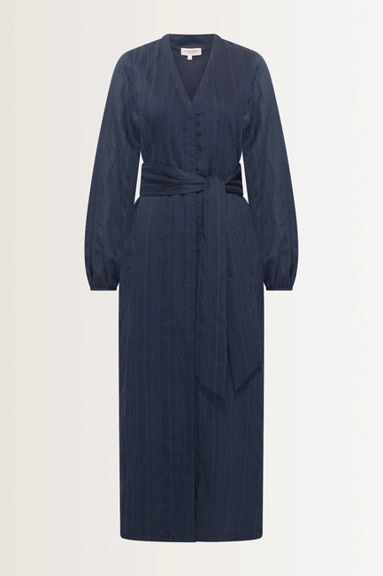 Jurk van seersucker jacquard