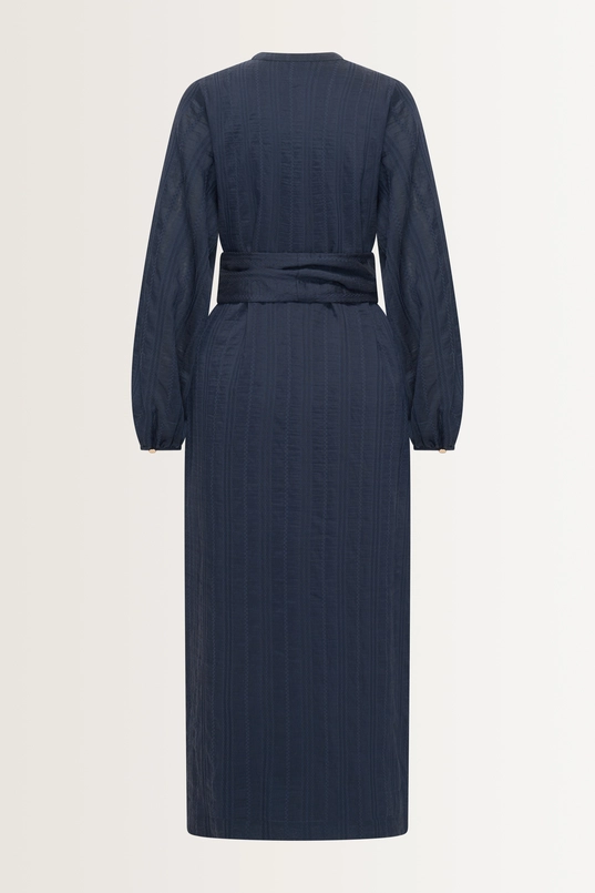Jurk van seersucker jacquard