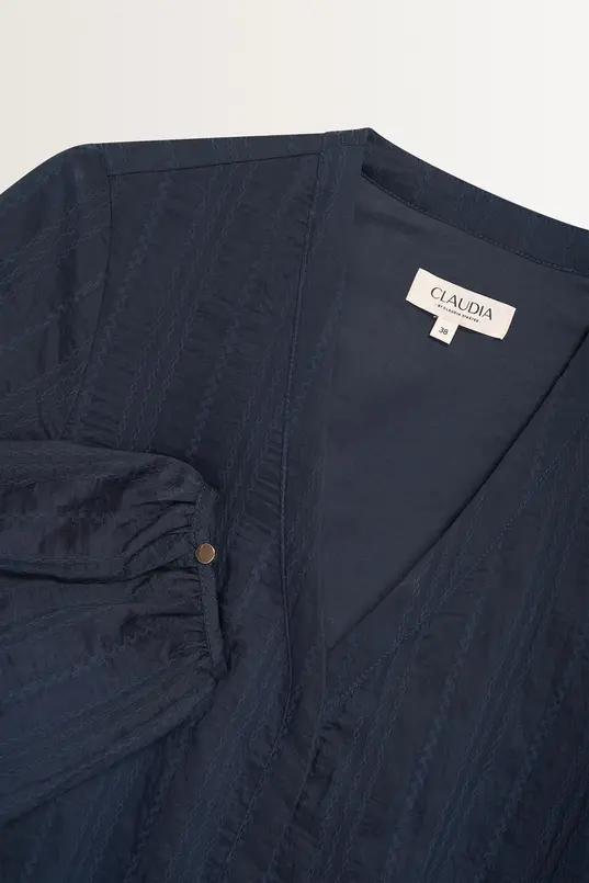 Jurk van seersucker jacquard