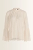 Kanten blouse met trompetmouwen Vera Mont