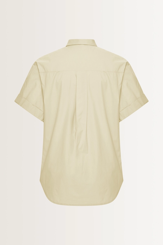 Katoenen blouse korte mouwen