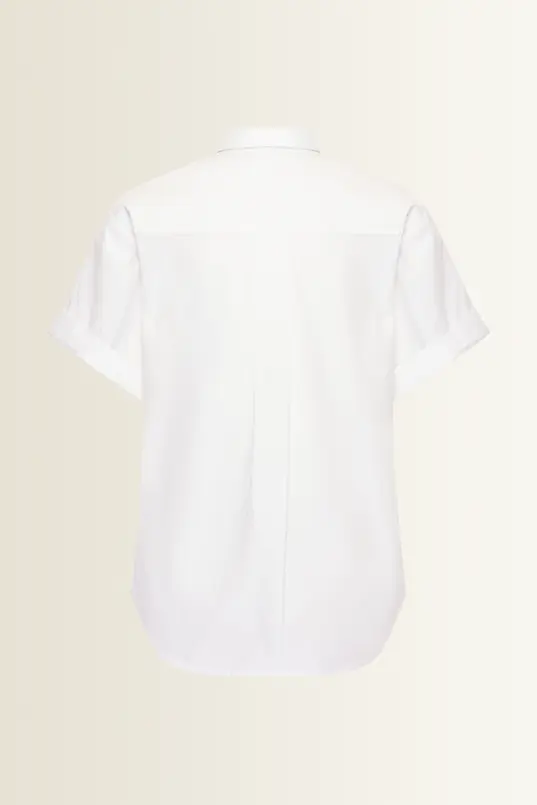 Katoenen blouse korte mouwen
