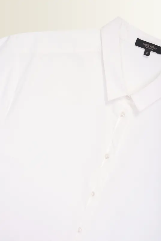 Katoenen blouse korte mouwen