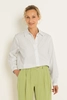 Katoenen blouse met blouson-effect