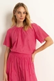 Katoenen blouse met broderie