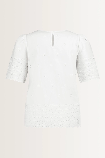 Katoenen blouse met broderie