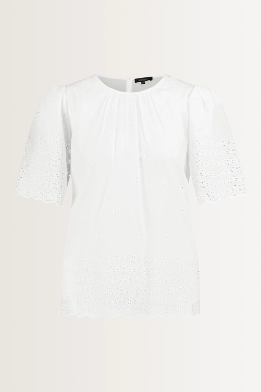 Katoenen blouse met broderie
