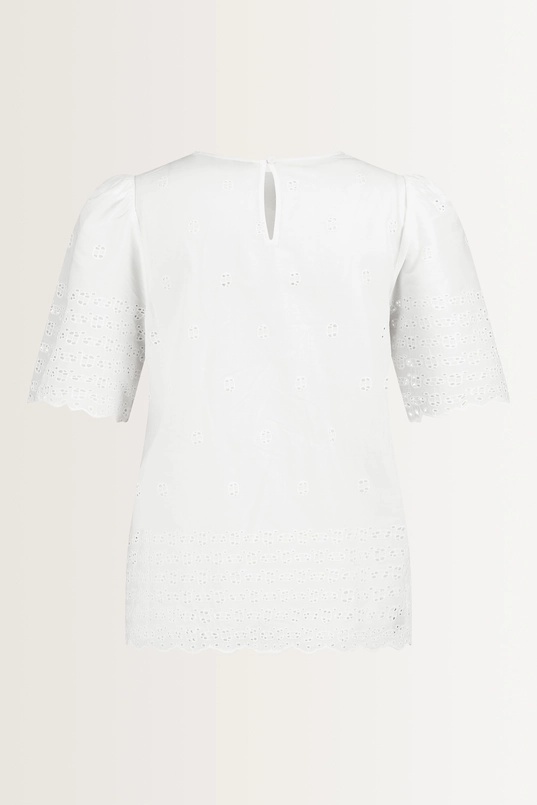Katoenen blouse met broderie