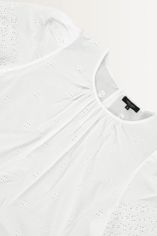 Katoenen blouse met broderie