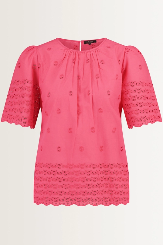 Katoenen blouse met broderie