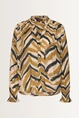 Katoenen blouse met grafische print