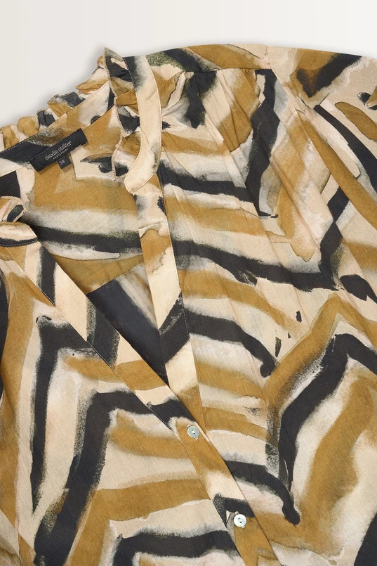 Katoenen blouse met grafische print