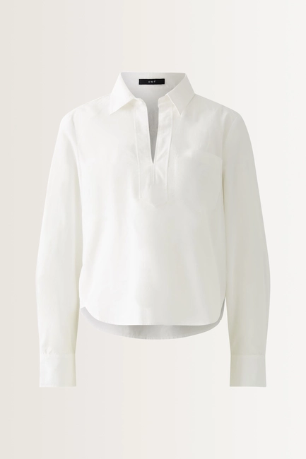 Katoenen blouse met V-hals OUI