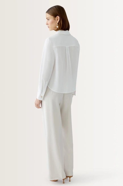 Katoenen blouse met V-hals OUI