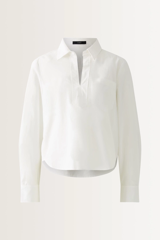 Katoenen blouse met V-hals OUI