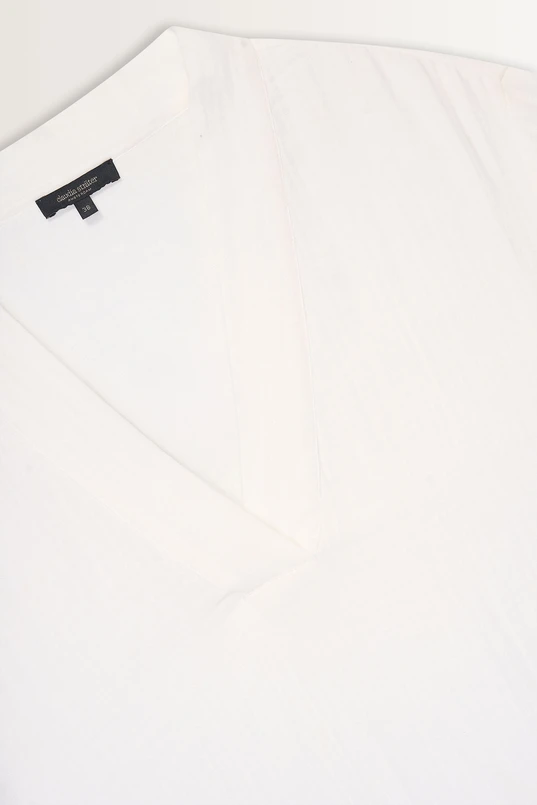Katoenen blouse met V-hals