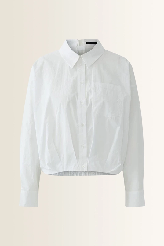 Katoenen blouse subtiele plooidetails OUI