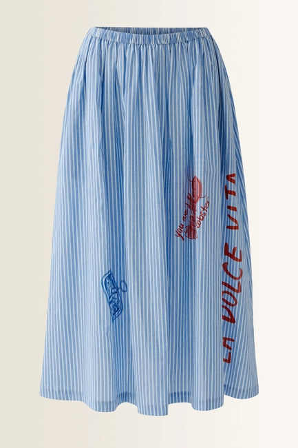 Katoenen rok met zomerse prints OUI